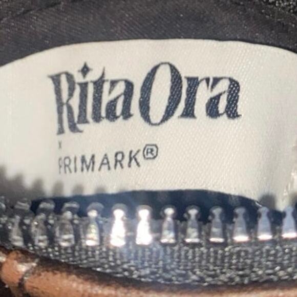 Rita Ora Women's Black Leather Buckle Half Moon Hobo Shoulder Handbag Size OS - Picture 6 of 6